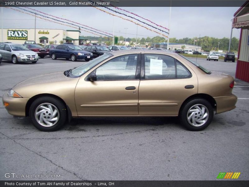 Gold Metallic / Neutral 1998 Chevrolet Cavalier LS Sedan