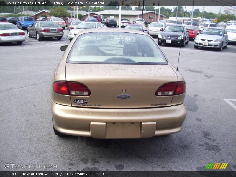 Gold Metallic / Neutral 1998 Chevrolet Cavalier LS Sedan
