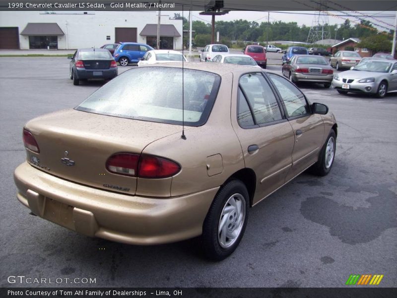 Gold Metallic / Neutral 1998 Chevrolet Cavalier LS Sedan