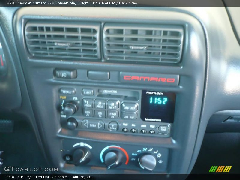 Bright Purple Metallic / Dark Grey 1998 Chevrolet Camaro Z28 Convertible
