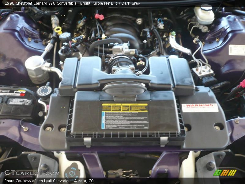 Bright Purple Metallic / Dark Grey 1998 Chevrolet Camaro Z28 Convertible