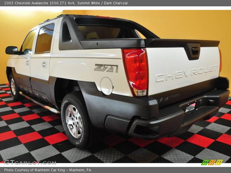 Summit White / Dark Charcoal 2003 Chevrolet Avalanche 1500 Z71 4x4