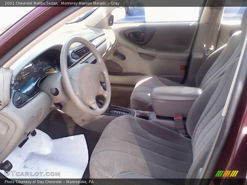 Monterey Maroon Metallic / Gray 2001 Chevrolet Malibu Sedan
