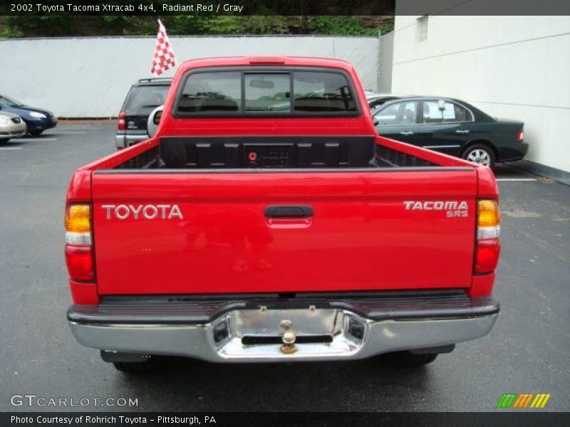 Radiant Red / Gray 2002 Toyota Tacoma Xtracab 4x4