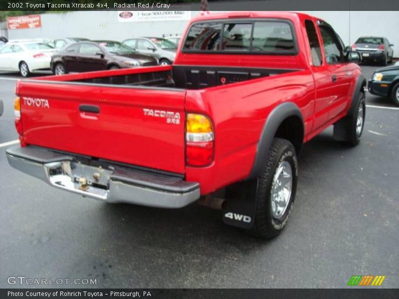 Radiant Red / Gray 2002 Toyota Tacoma Xtracab 4x4