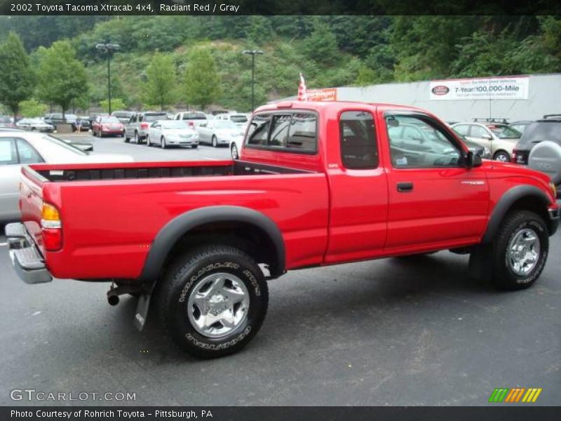 Radiant Red / Gray 2002 Toyota Tacoma Xtracab 4x4
