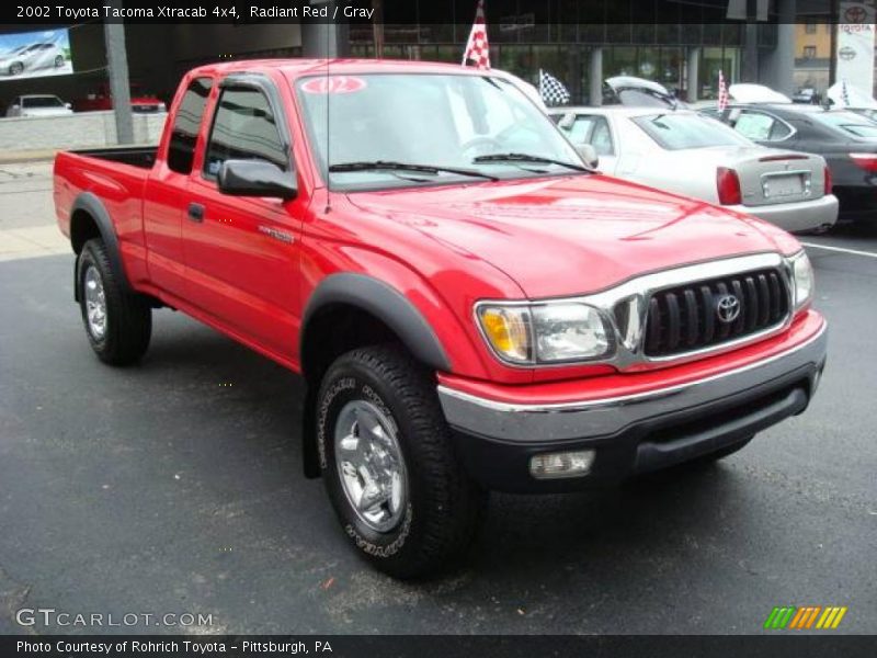 Radiant Red / Gray 2002 Toyota Tacoma Xtracab 4x4