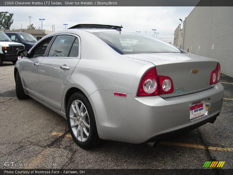 Silver Ice Metallic / Ebony/Brick 2009 Chevrolet Malibu LTZ Sedan