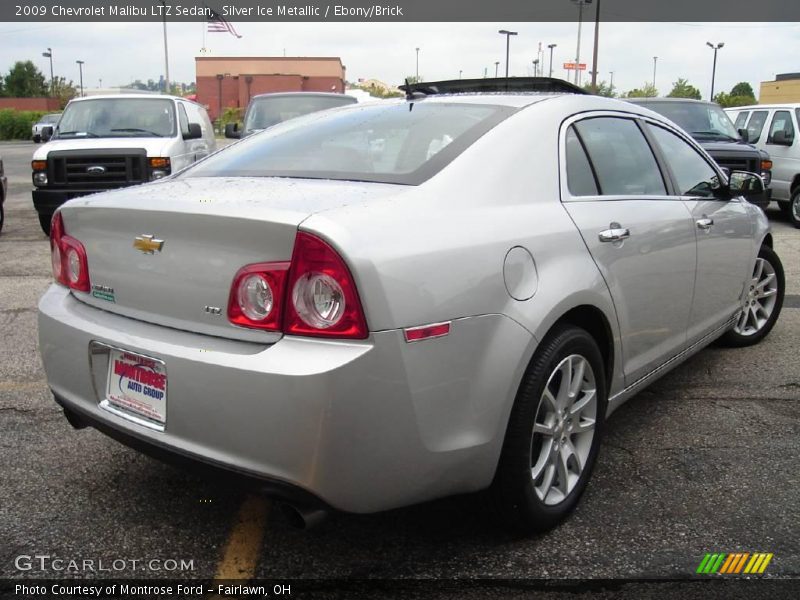 Silver Ice Metallic / Ebony/Brick 2009 Chevrolet Malibu LTZ Sedan