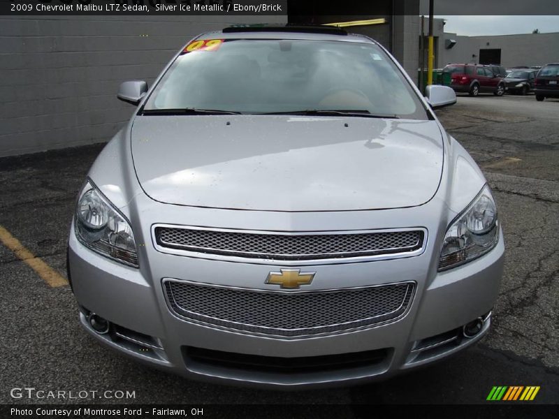 Silver Ice Metallic / Ebony/Brick 2009 Chevrolet Malibu LTZ Sedan