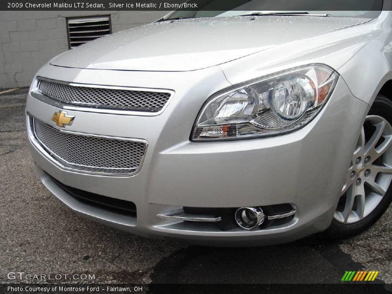 Silver Ice Metallic / Ebony/Brick 2009 Chevrolet Malibu LTZ Sedan
