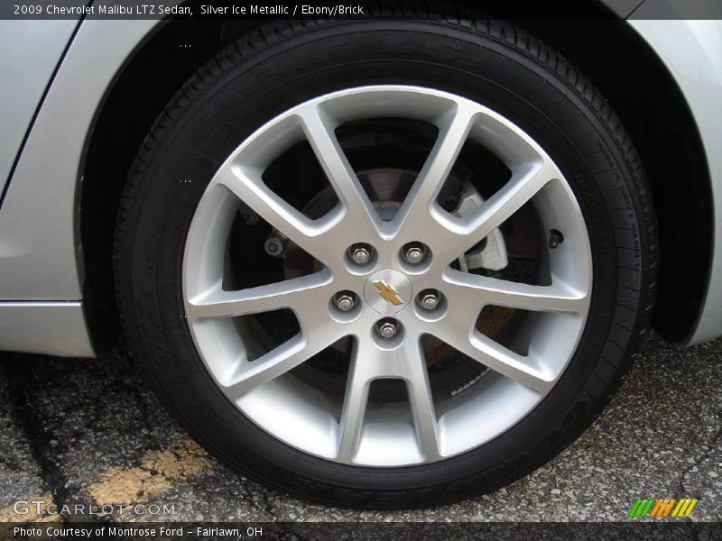Silver Ice Metallic / Ebony/Brick 2009 Chevrolet Malibu LTZ Sedan