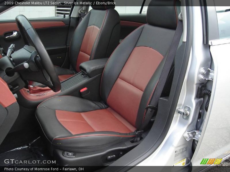 Silver Ice Metallic / Ebony/Brick 2009 Chevrolet Malibu LTZ Sedan