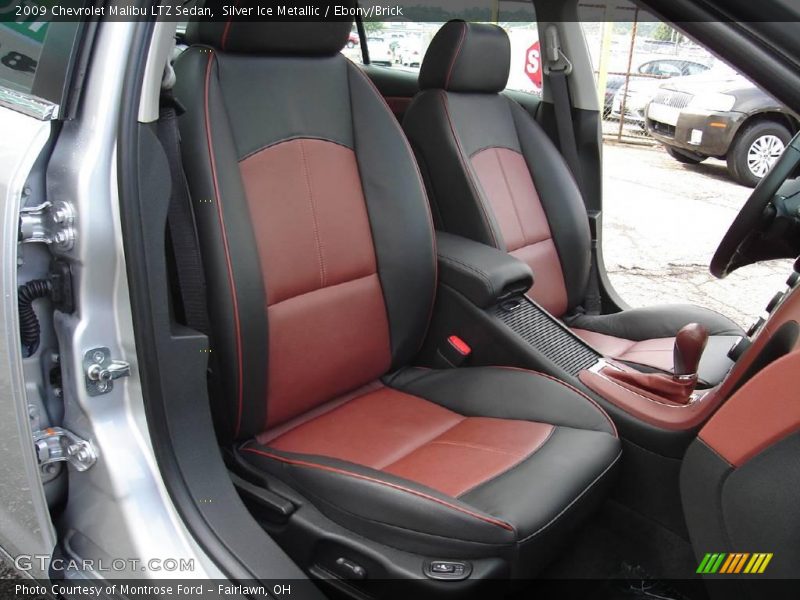 Silver Ice Metallic / Ebony/Brick 2009 Chevrolet Malibu LTZ Sedan