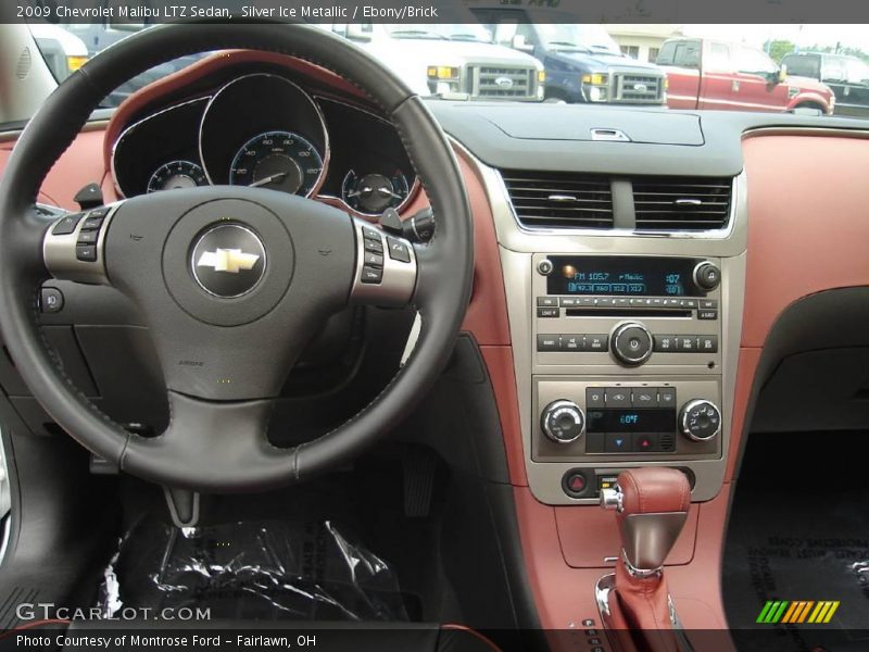 Silver Ice Metallic / Ebony/Brick 2009 Chevrolet Malibu LTZ Sedan