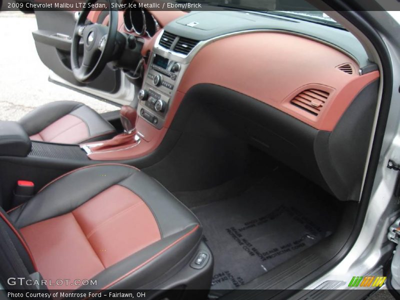 Silver Ice Metallic / Ebony/Brick 2009 Chevrolet Malibu LTZ Sedan