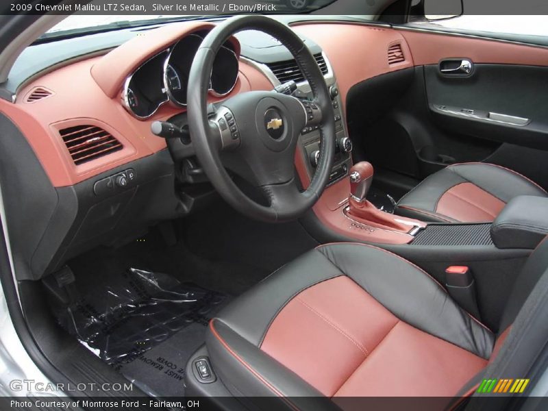 Silver Ice Metallic / Ebony/Brick 2009 Chevrolet Malibu LTZ Sedan