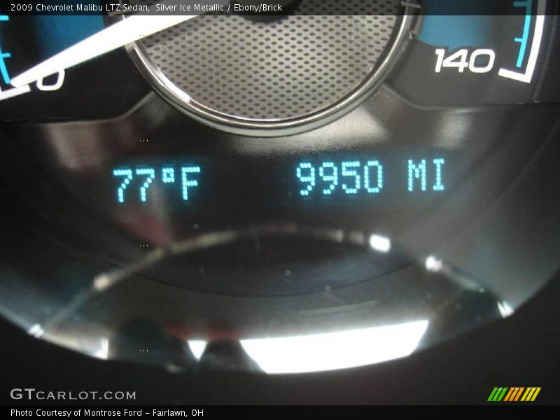 Silver Ice Metallic / Ebony/Brick 2009 Chevrolet Malibu LTZ Sedan