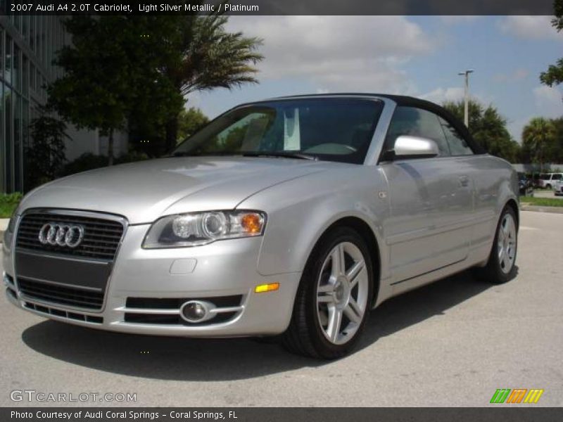 Light Silver Metallic / Platinum 2007 Audi A4 2.0T Cabriolet