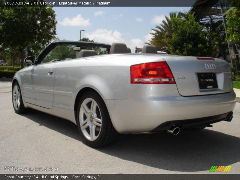 Light Silver Metallic / Platinum 2007 Audi A4 2.0T Cabriolet