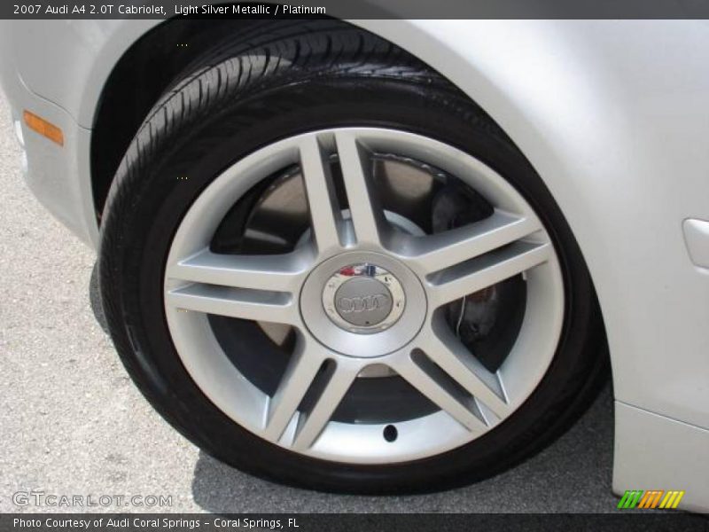 Light Silver Metallic / Platinum 2007 Audi A4 2.0T Cabriolet