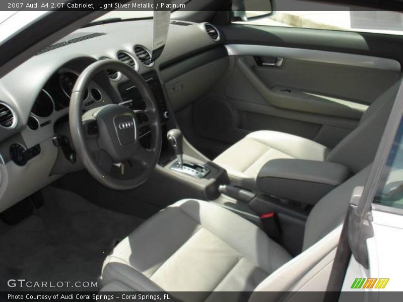 Light Silver Metallic / Platinum 2007 Audi A4 2.0T Cabriolet