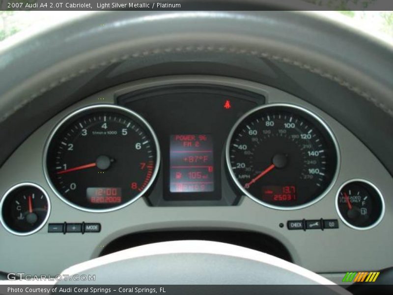 Light Silver Metallic / Platinum 2007 Audi A4 2.0T Cabriolet