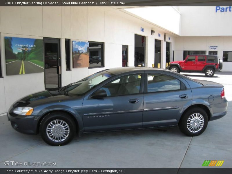 Steel Blue Pearlcoat / Dark Slate Gray 2001 Chrysler Sebring LX Sedan