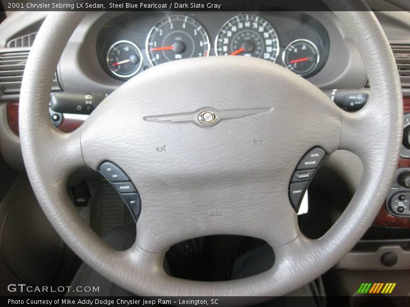 Steel Blue Pearlcoat / Dark Slate Gray 2001 Chrysler Sebring LX Sedan