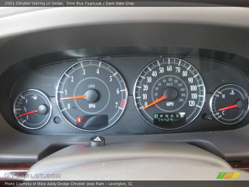 Steel Blue Pearlcoat / Dark Slate Gray 2001 Chrysler Sebring LX Sedan
