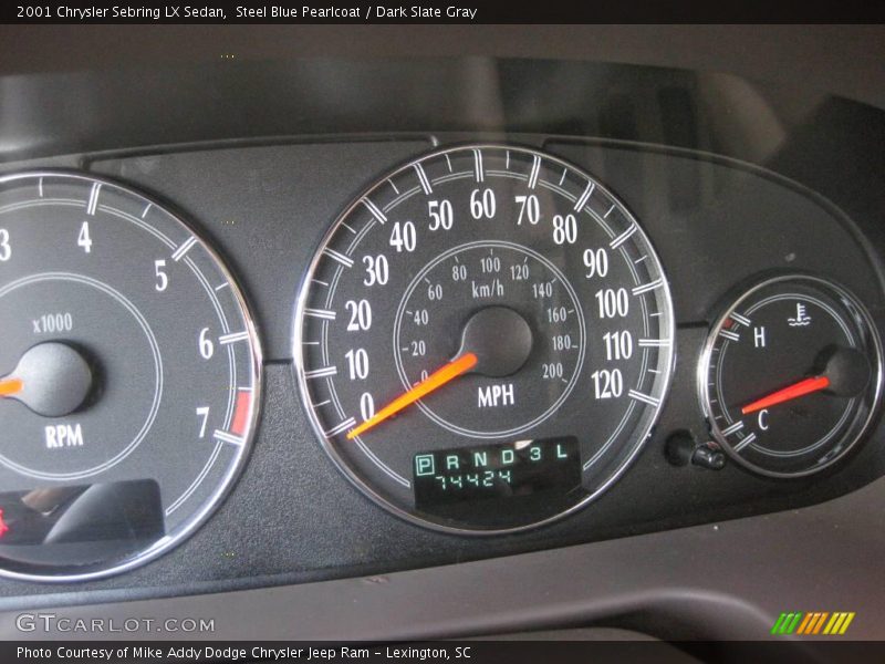 Steel Blue Pearlcoat / Dark Slate Gray 2001 Chrysler Sebring LX Sedan