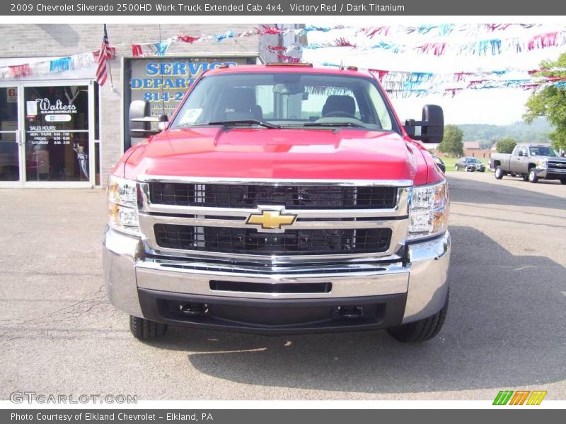 Victory Red / Dark Titanium 2009 Chevrolet Silverado 2500HD Work Truck Extended Cab 4x4