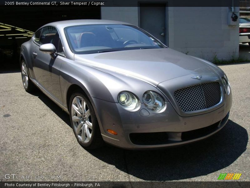 Silver Tempest / Cognac 2005 Bentley Continental GT