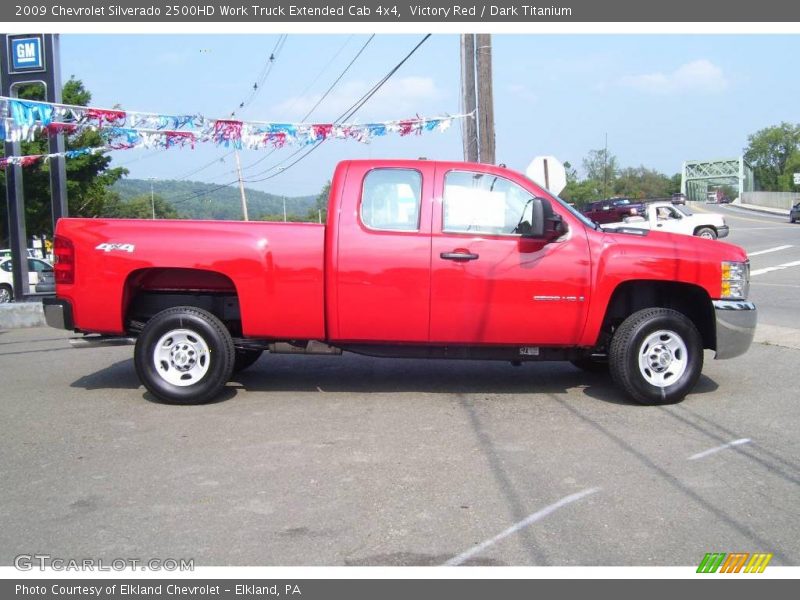 Victory Red / Dark Titanium 2009 Chevrolet Silverado 2500HD Work Truck Extended Cab 4x4