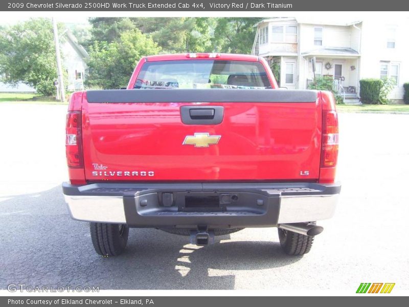 Victory Red / Dark Titanium 2009 Chevrolet Silverado 2500HD Work Truck Extended Cab 4x4