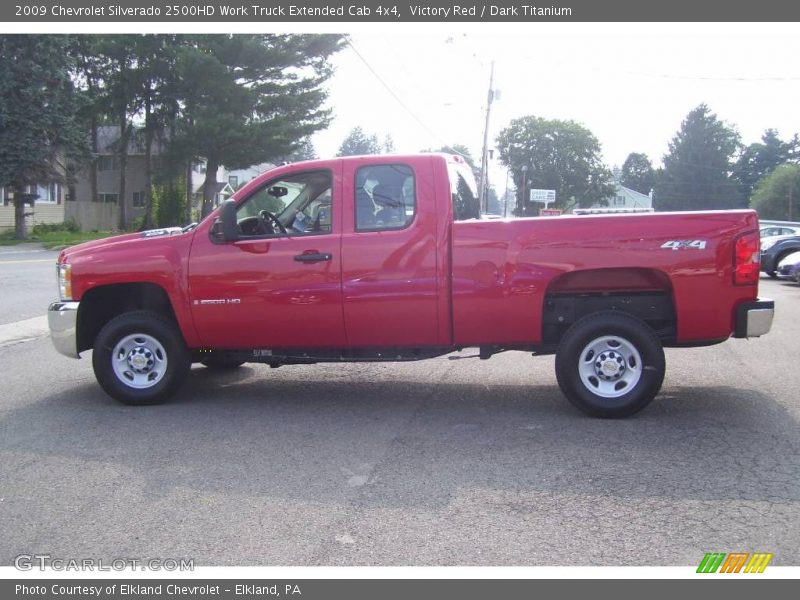 Victory Red / Dark Titanium 2009 Chevrolet Silverado 2500HD Work Truck Extended Cab 4x4