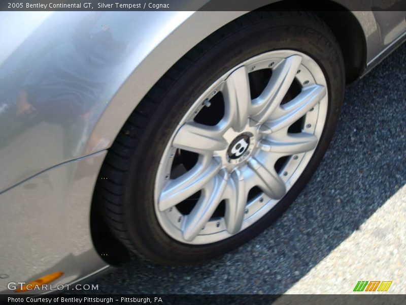 Silver Tempest / Cognac 2005 Bentley Continental GT