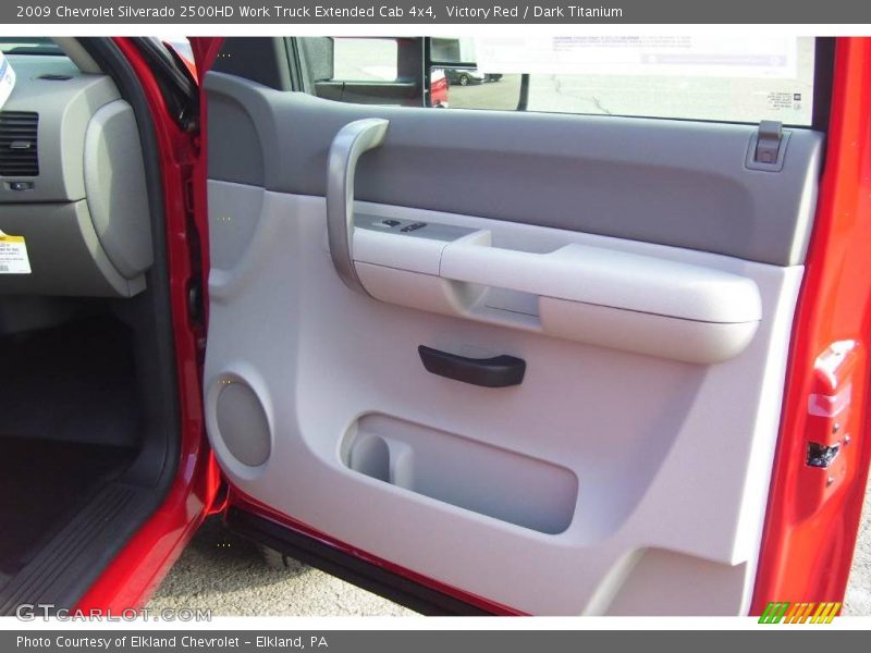 Victory Red / Dark Titanium 2009 Chevrolet Silverado 2500HD Work Truck Extended Cab 4x4