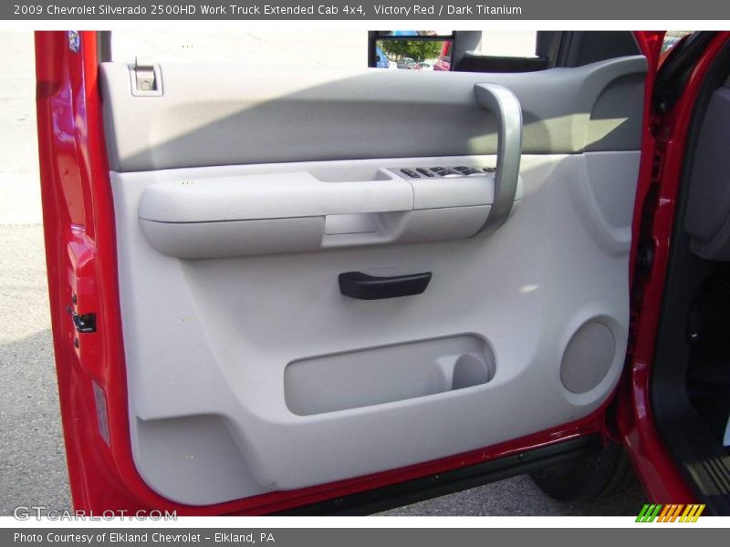 Victory Red / Dark Titanium 2009 Chevrolet Silverado 2500HD Work Truck Extended Cab 4x4