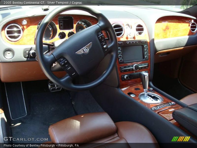 Silver Tempest / Cognac 2005 Bentley Continental GT