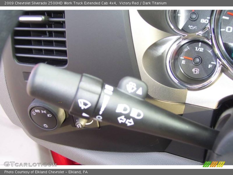 Victory Red / Dark Titanium 2009 Chevrolet Silverado 2500HD Work Truck Extended Cab 4x4