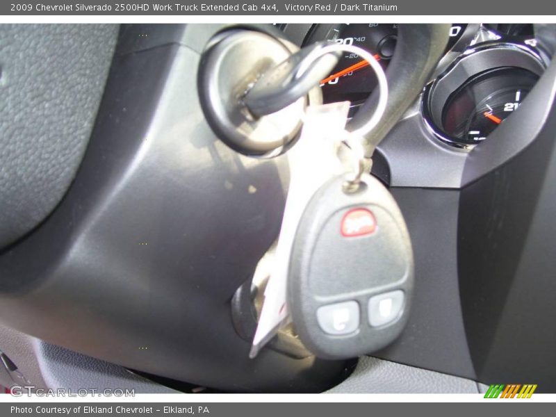 Victory Red / Dark Titanium 2009 Chevrolet Silverado 2500HD Work Truck Extended Cab 4x4