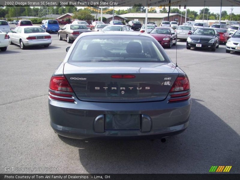 Steel Blue Pearl / Dark Slate Gray 2002 Dodge Stratus SE Sedan