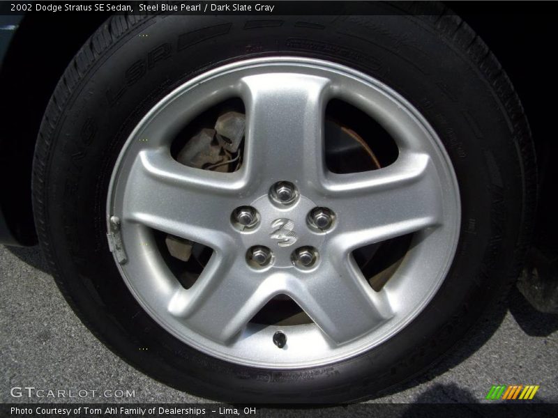 Steel Blue Pearl / Dark Slate Gray 2002 Dodge Stratus SE Sedan