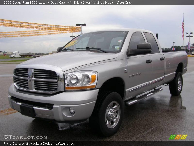 Bright Silver Metallic / Medium Slate Gray 2006 Dodge Ram 3500 Laramie Quad Cab 4x4