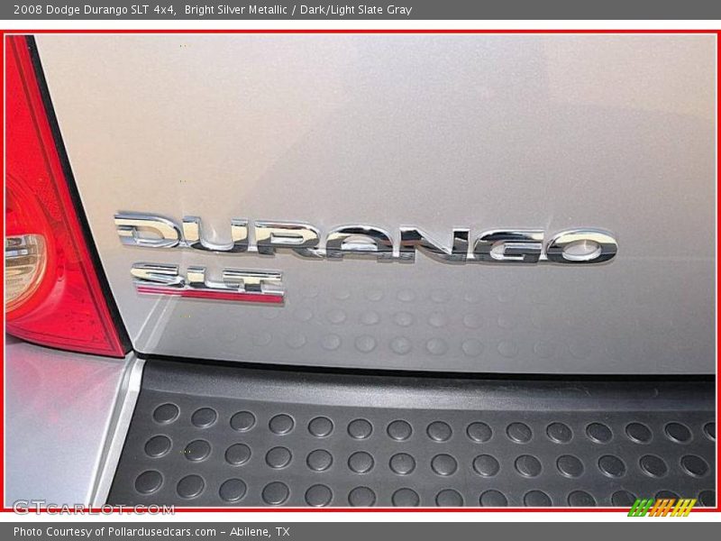 Bright Silver Metallic / Dark/Light Slate Gray 2008 Dodge Durango SLT 4x4