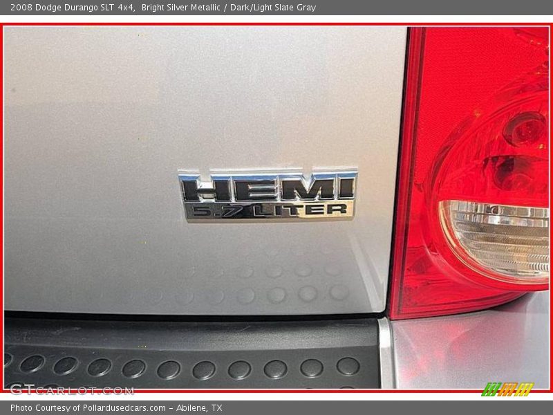 Bright Silver Metallic / Dark/Light Slate Gray 2008 Dodge Durango SLT 4x4