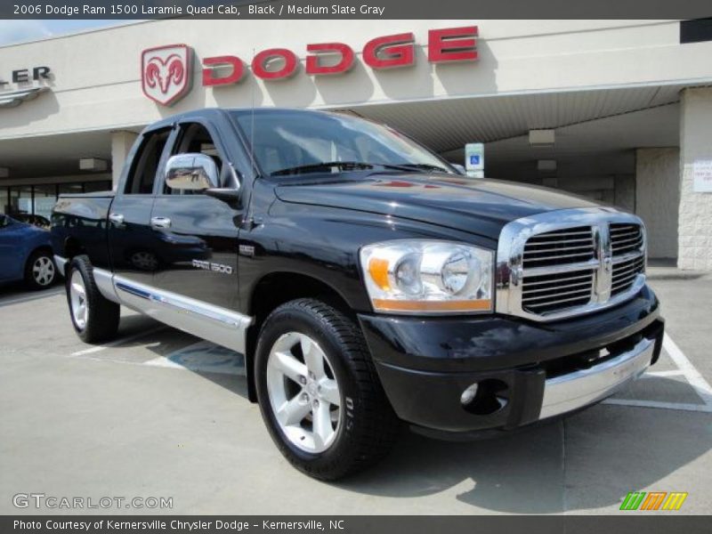 Black / Medium Slate Gray 2006 Dodge Ram 1500 Laramie Quad Cab