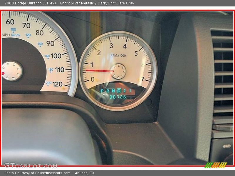 Bright Silver Metallic / Dark/Light Slate Gray 2008 Dodge Durango SLT 4x4