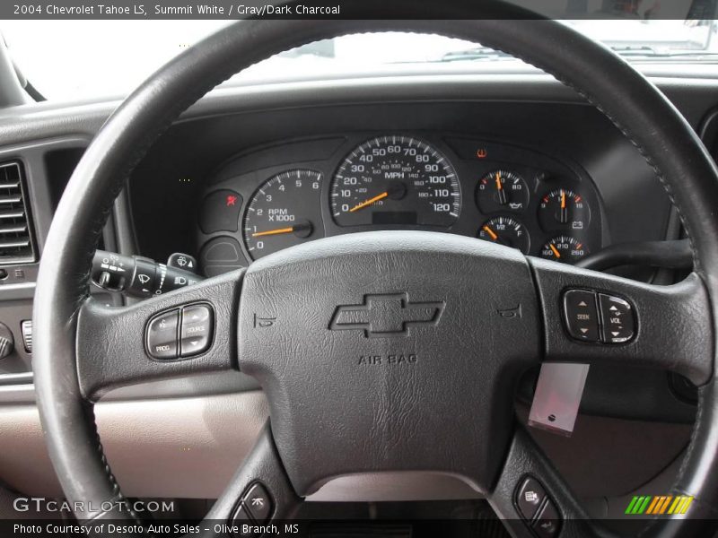 Summit White / Gray/Dark Charcoal 2004 Chevrolet Tahoe LS